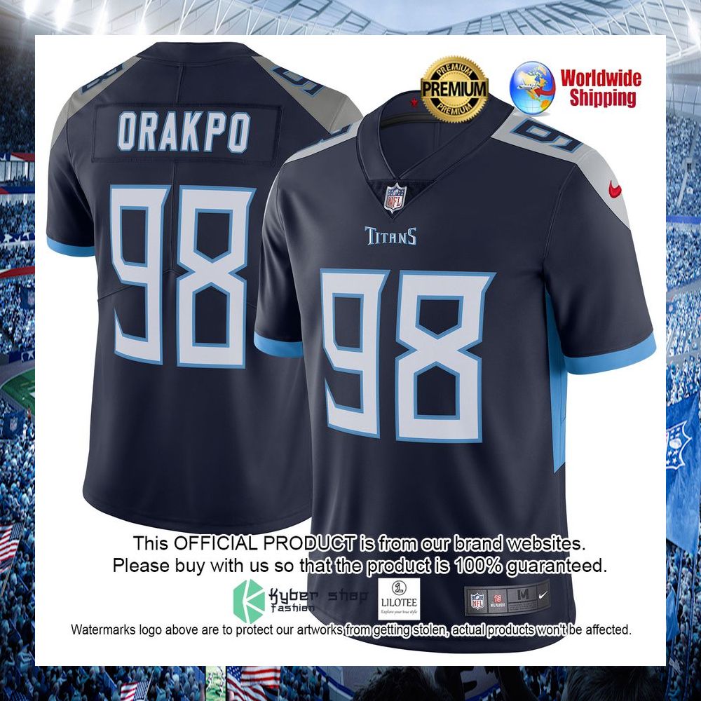brian orakpo tennessee titans nike vapor untouchable limited navy football jersey 1 528