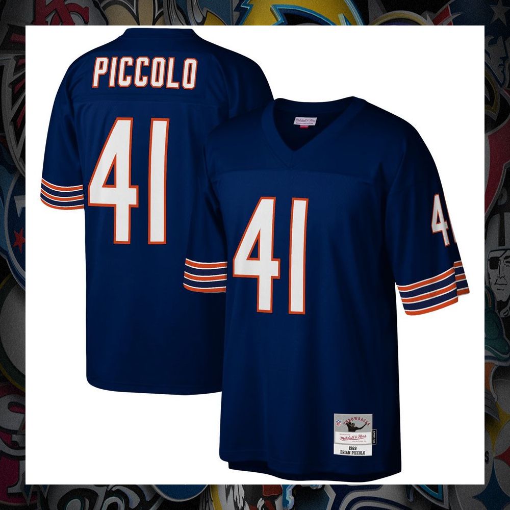 brian piccolo chicago bears mitchell ness legacy replica navy football jersey 1 617