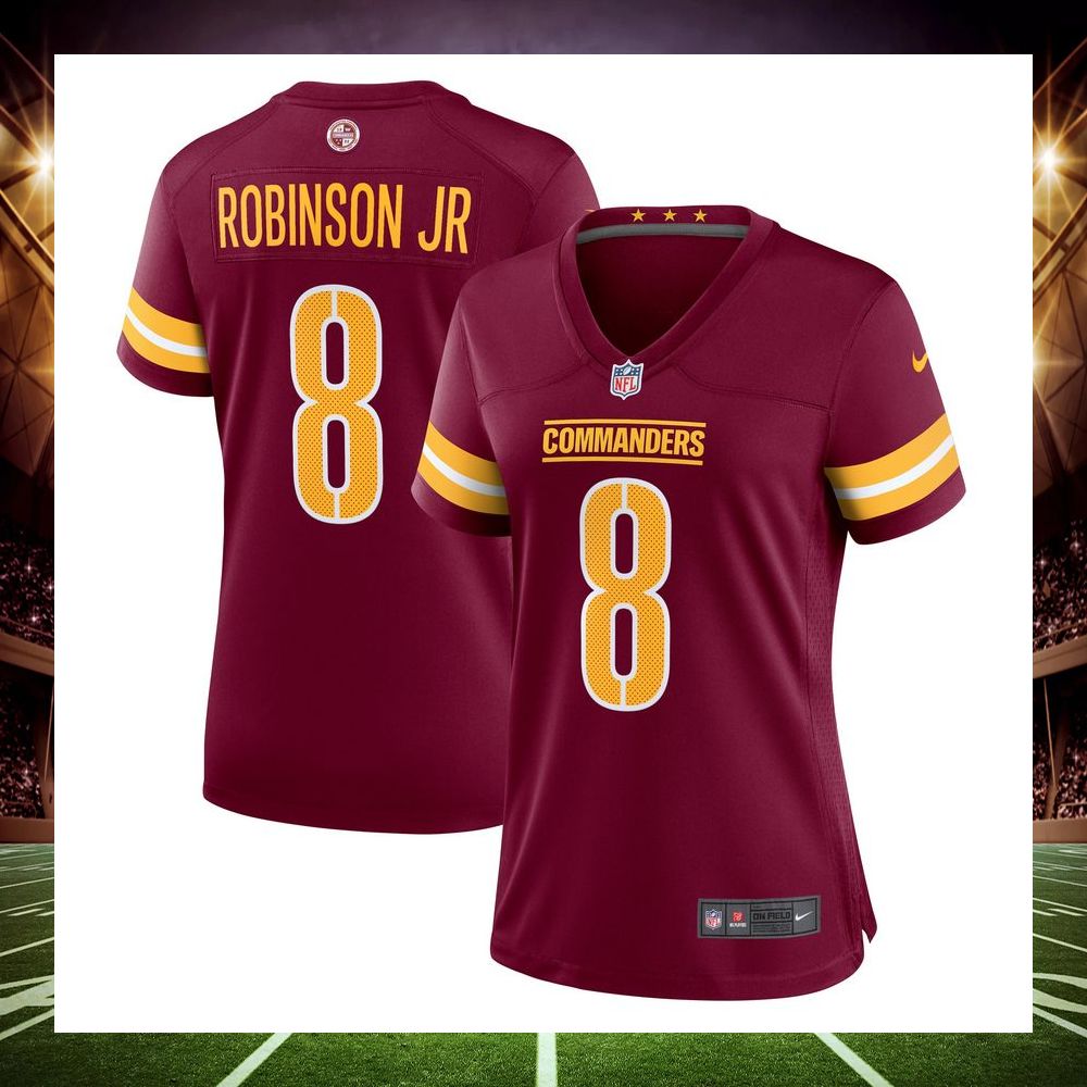 brian robinson washington commanders burgundy football jersey 4 316