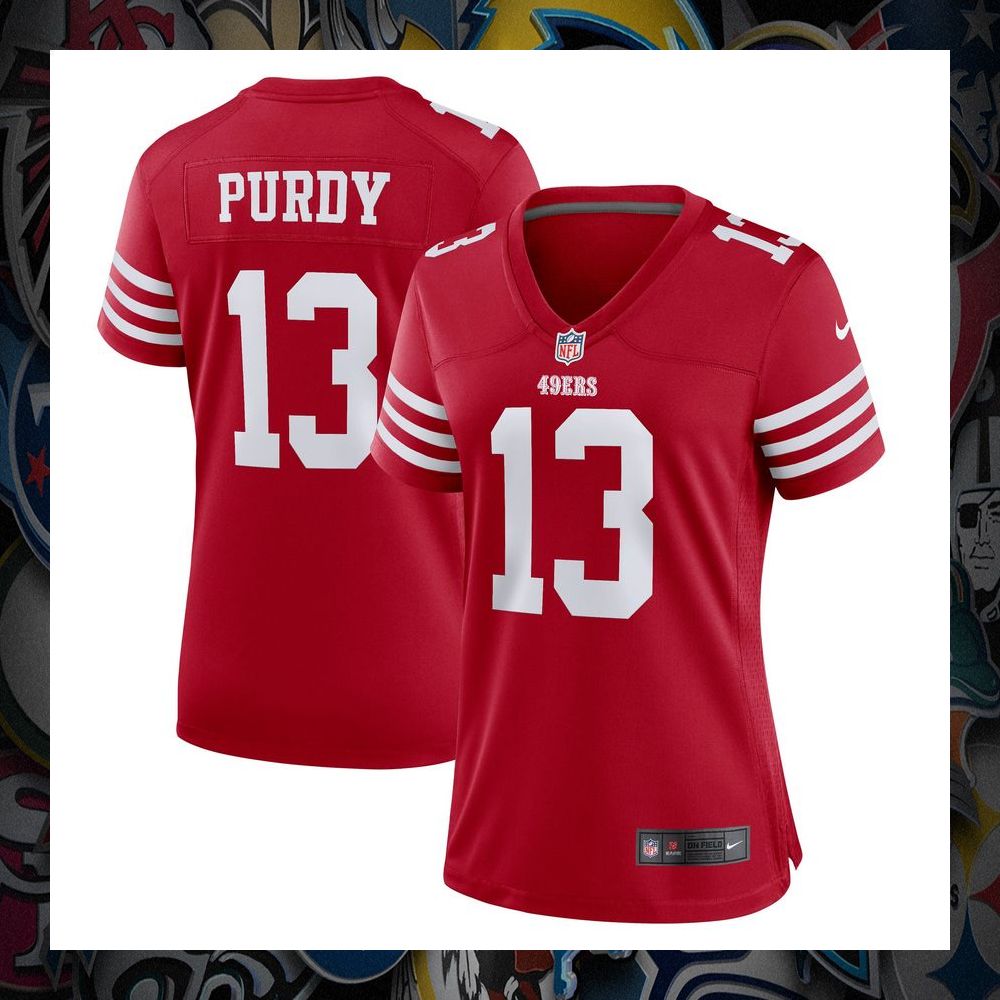 Brock Purdy San Francisco 49ers Women's Scarlet Football Jersey 4 brock purdy san francisco 49ers womens scarlet football jersey 4 307
