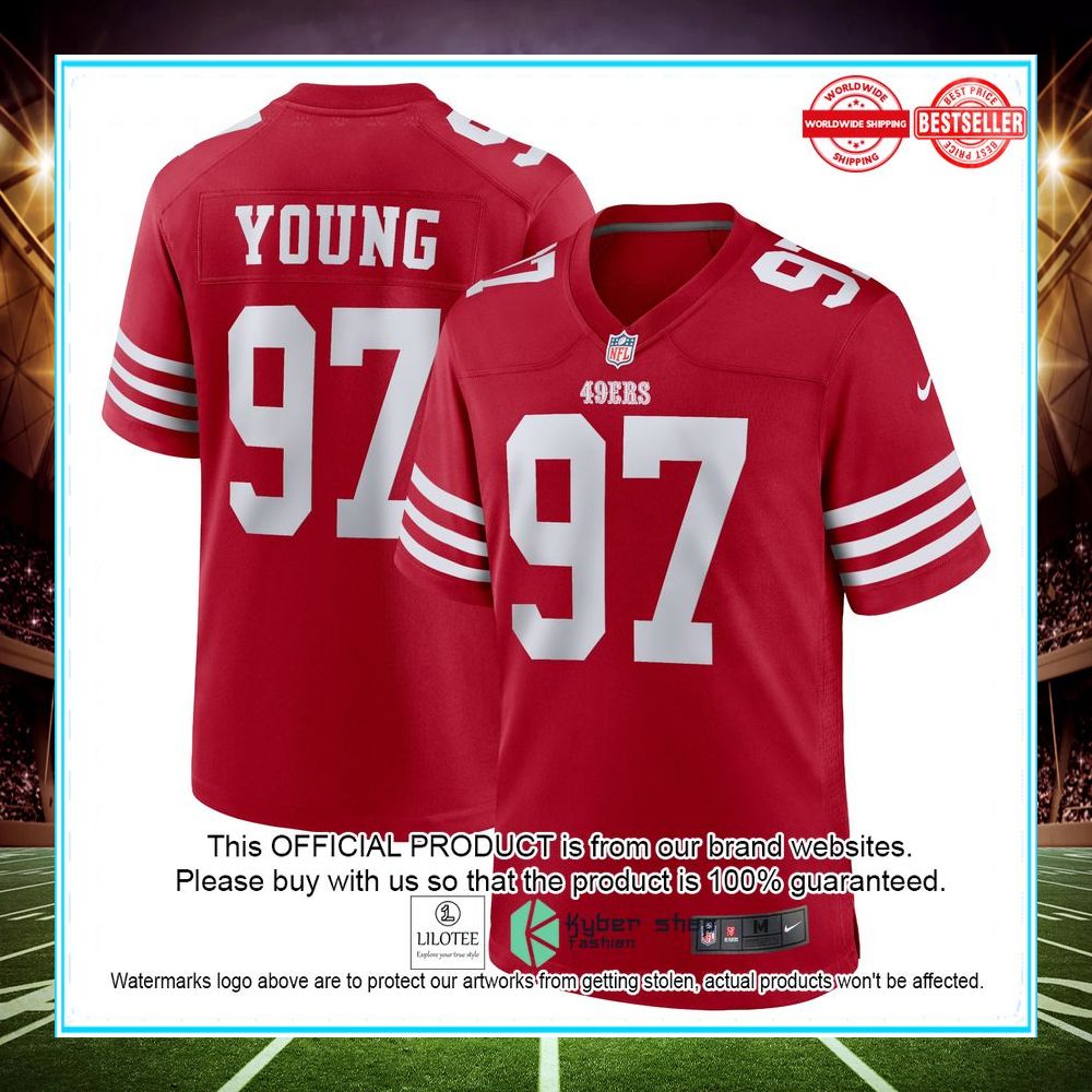 bryant young san francisco 49ers nike retired player game scarlet football jersey 1 788