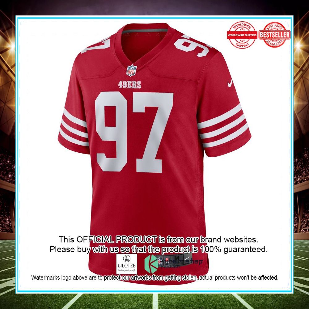 bryant young san francisco 49ers nike retired player game scarlet football jersey 2 189