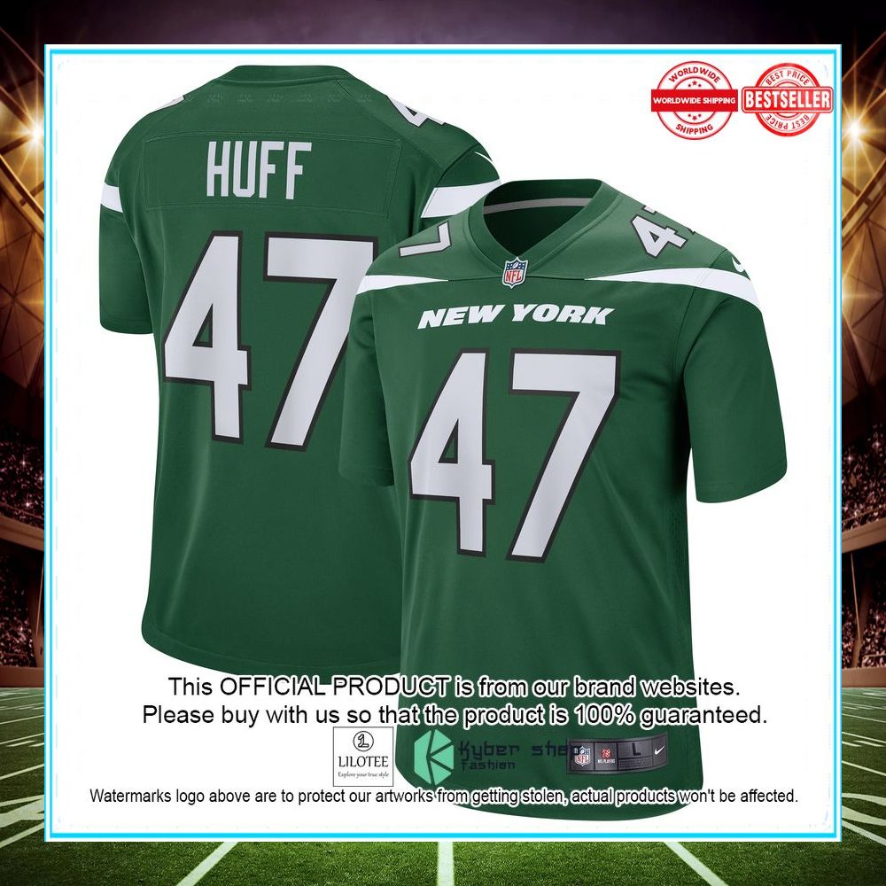 bryce huff new york jets nike gotham green football jersey 1 415