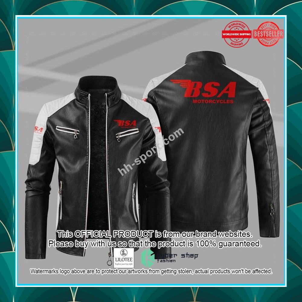 bsa motorcycles motor leather jacket 1 89