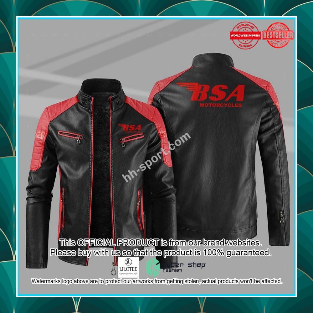 bsa motorcycles motor leather jacket 6 639