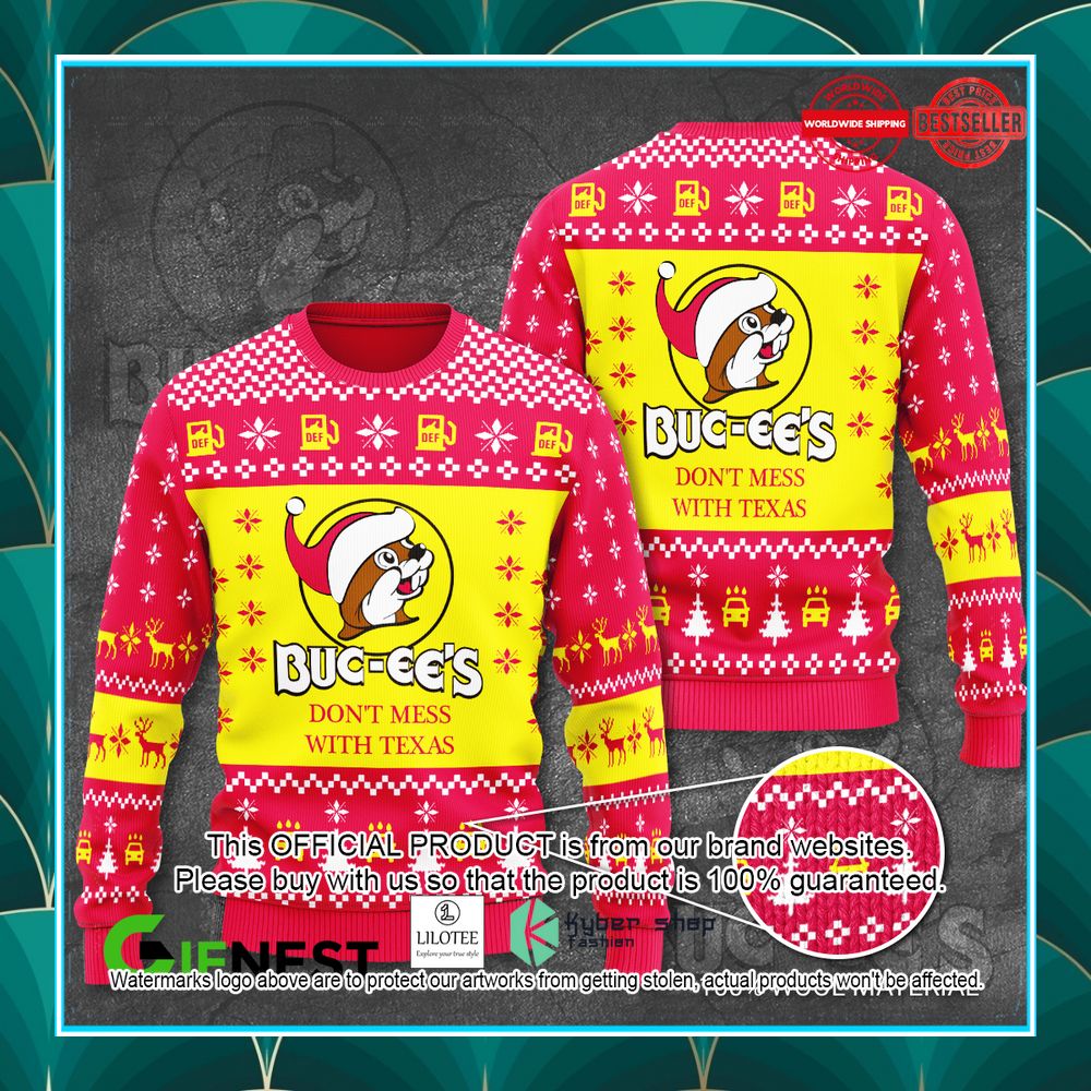 buc ees dont mess with texas christmas sweater 1 390