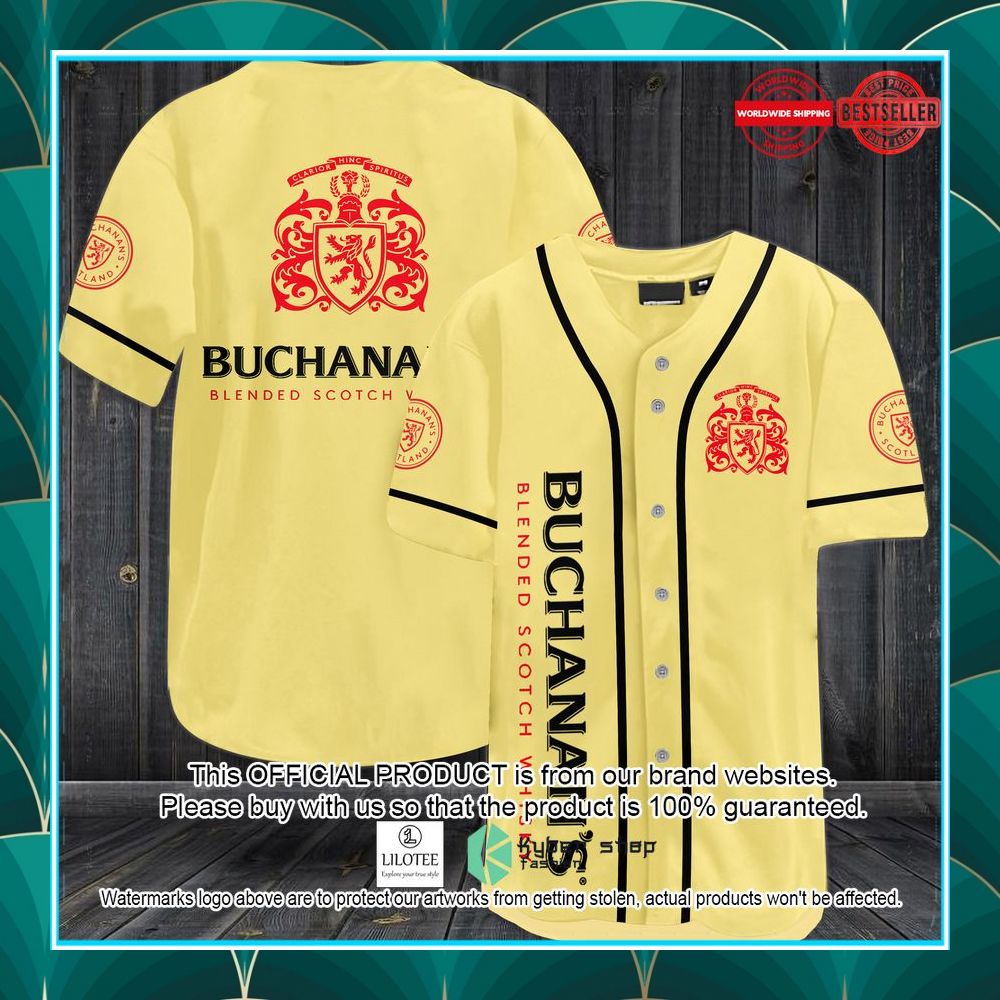 buchanans whisky baseball jersey 1 726