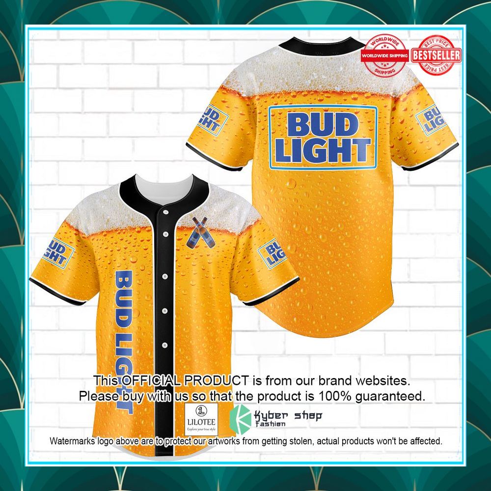 bud light beer baseball jersey 2 593