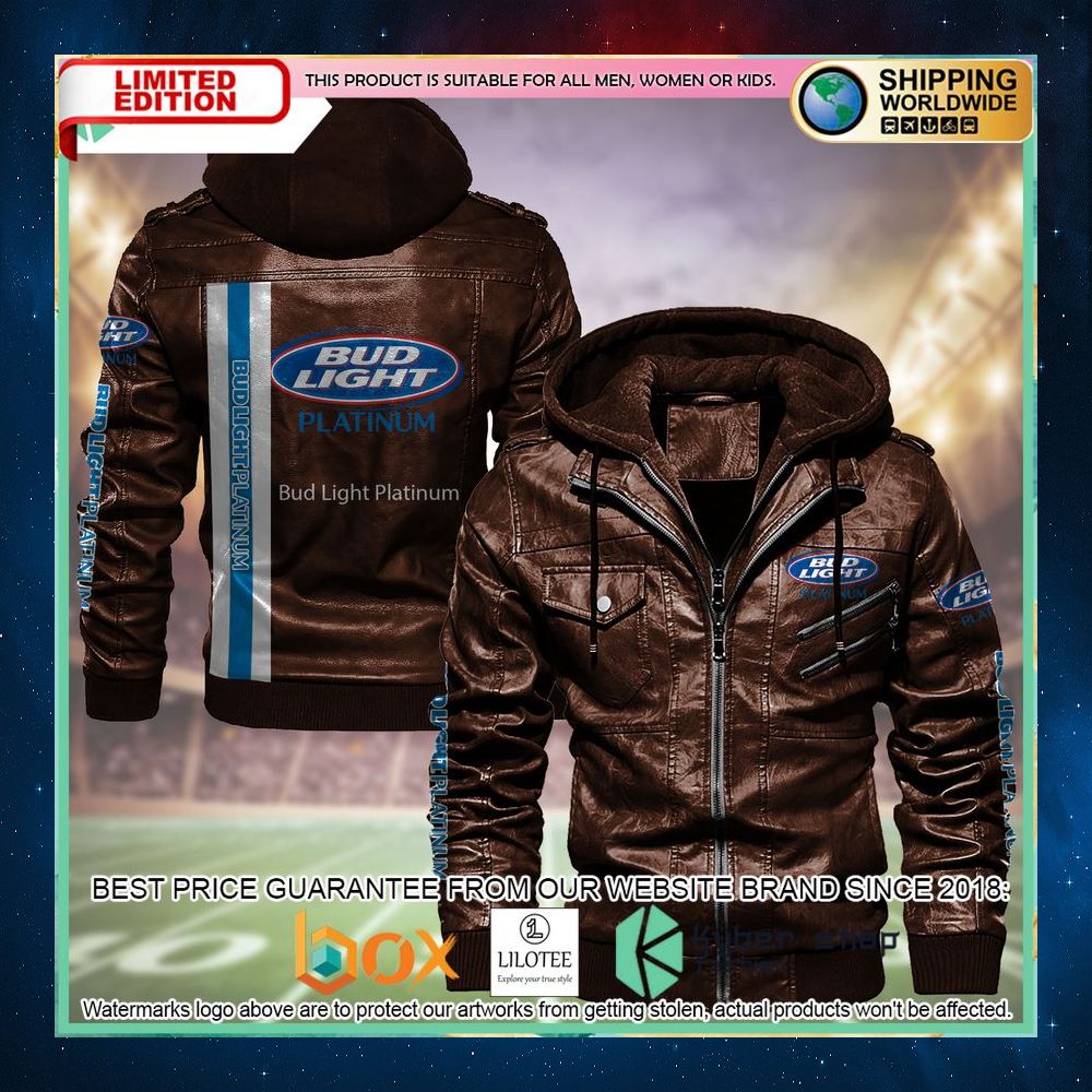 bud light platinum leather jacket 2 58
