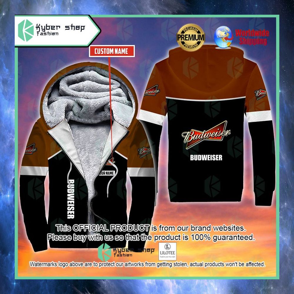 budweiser custom name 3d fleece hoodie 1 942