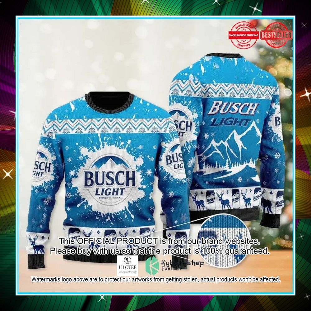 busch light beer ugly christmas sweater 1 332