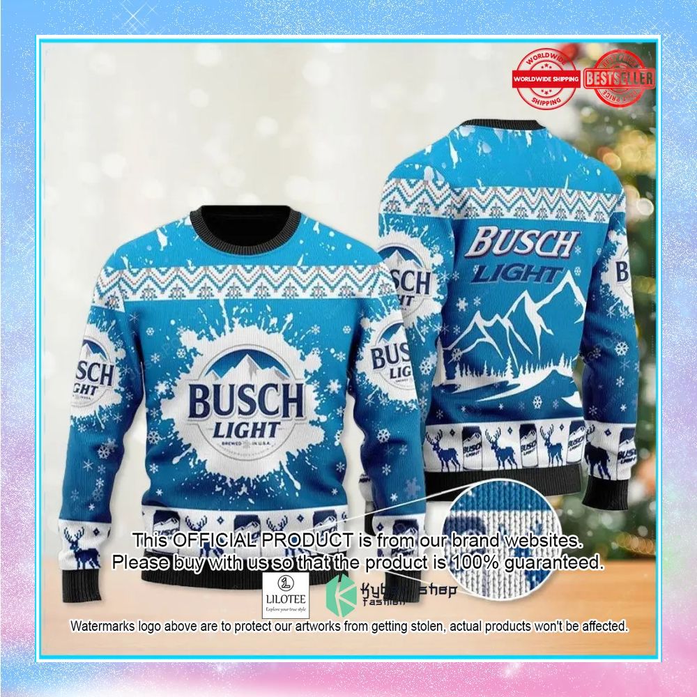 busch light beer ugly christmas sweater 1 439