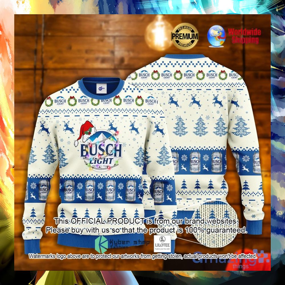 busch light santa hat sweater 1 167