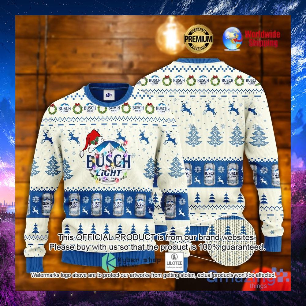 busch light santa hat sweater 1 546