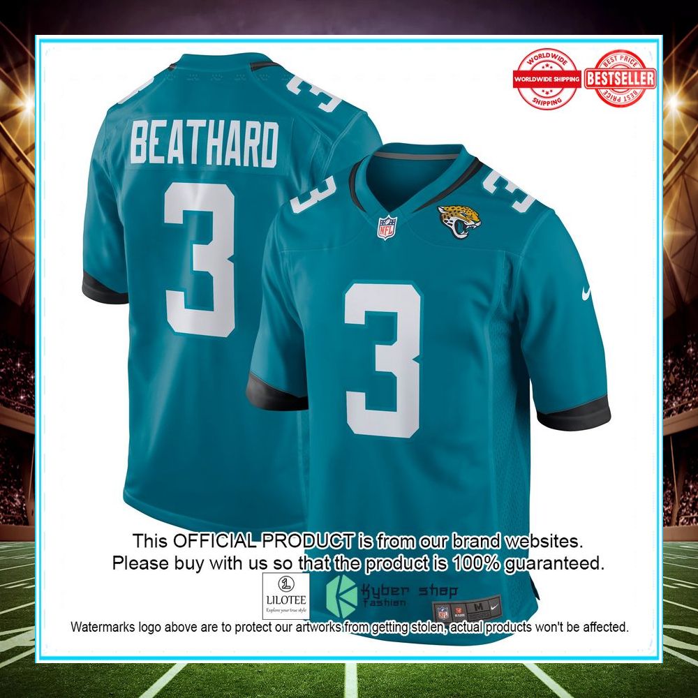 C.J. Beathard Jacksonville Jaguars Nike Teal Football Jersey - LIMITED EDITION 4 c j beathard jacksonville jaguars nike teal football jersey 4 198