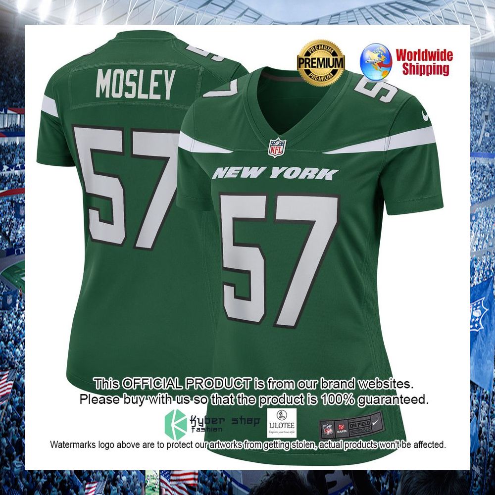 c j mosley new york jets nike womens gotham green football jersey 1 926