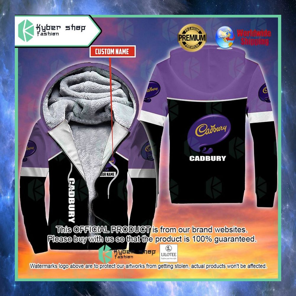 cadbury custom name 3d fleece hoodie 1 421