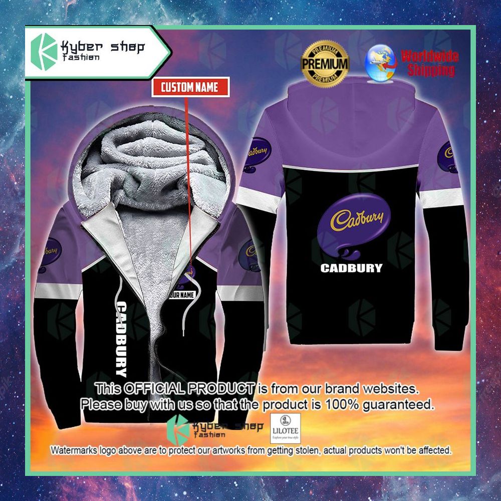 cadbury custom name 3d fleece hoodie 1 446