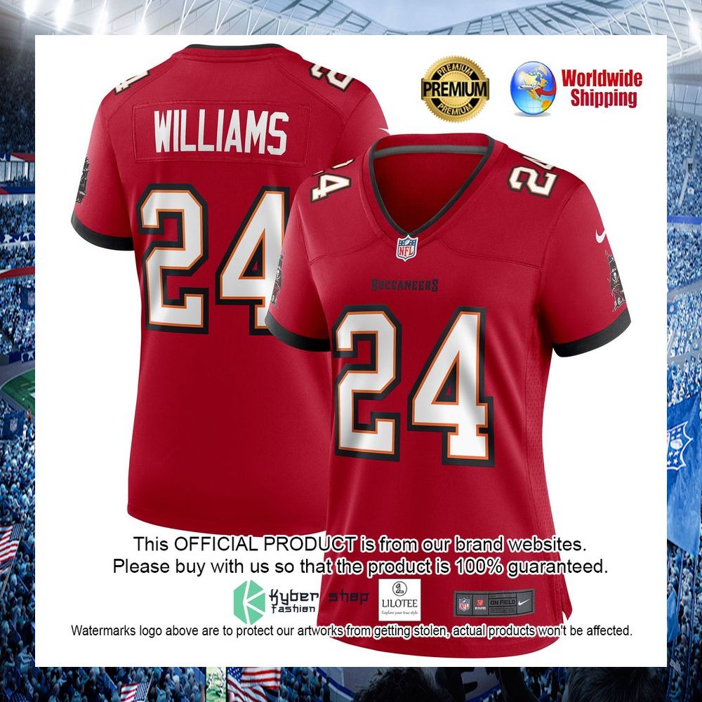 cadillac williams tampa bay buccaneers nike womens retired red football jersey 1 354