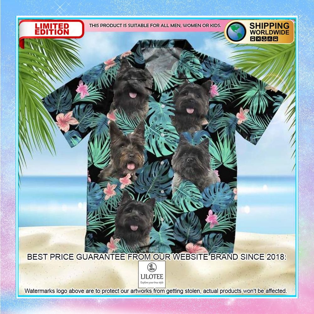 cairn terrier summer leaves hawaiian shirt 1 216