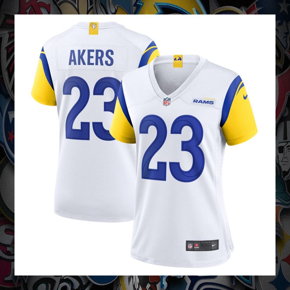 cam akers los angeles rams womens white football jersey 1 270