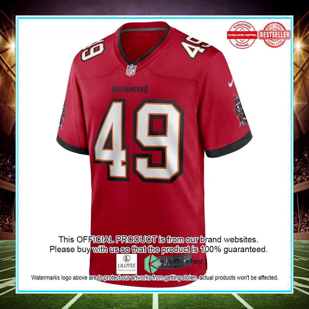 cam gill tampa bay buccaneers nike red football jersey 2 151