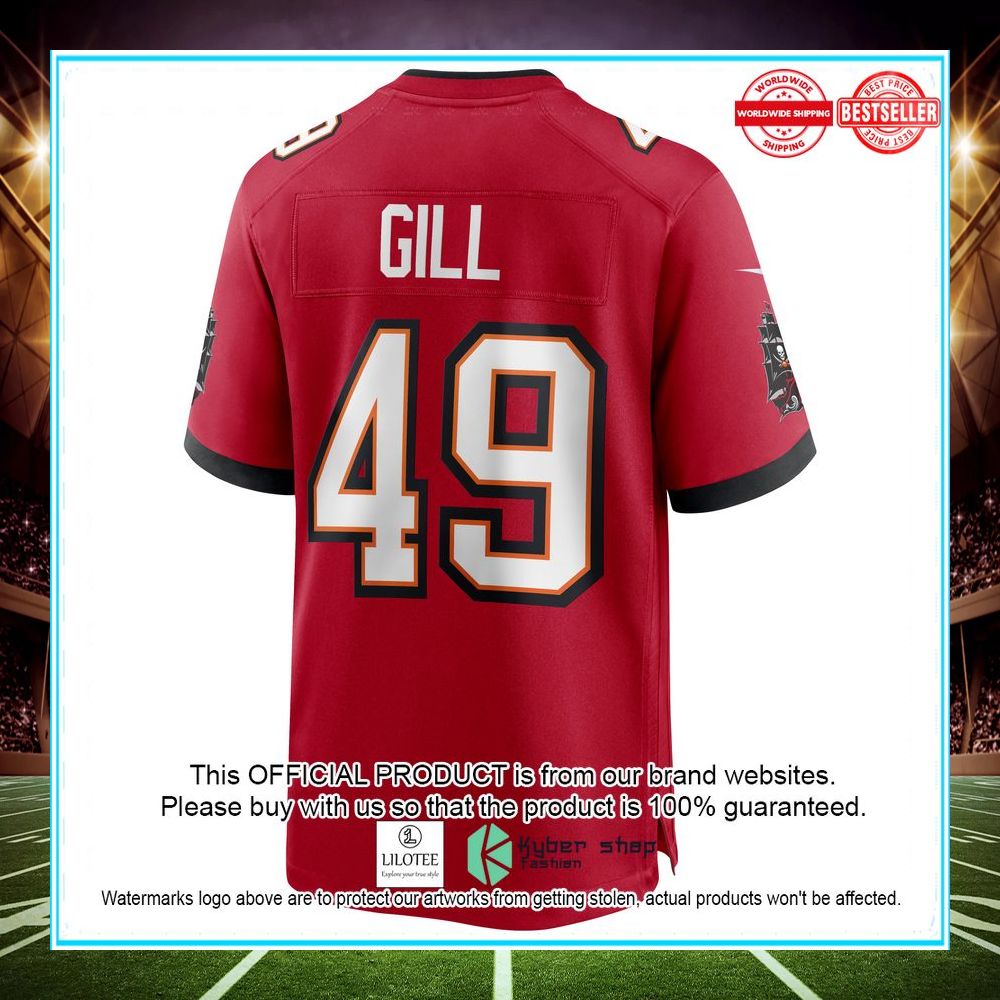 Cam Gill Tampa Bay Buccaneers Nike Red Football Jersey - LIMITED EDITION 3 cam gill tampa bay buccaneers nike red football jersey 3 376