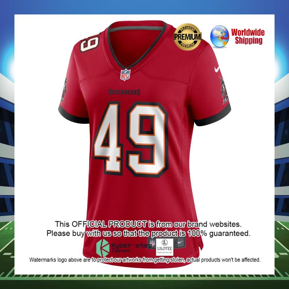 cam gill tampa bay buccaneers nike womens game red football jersey 2 260