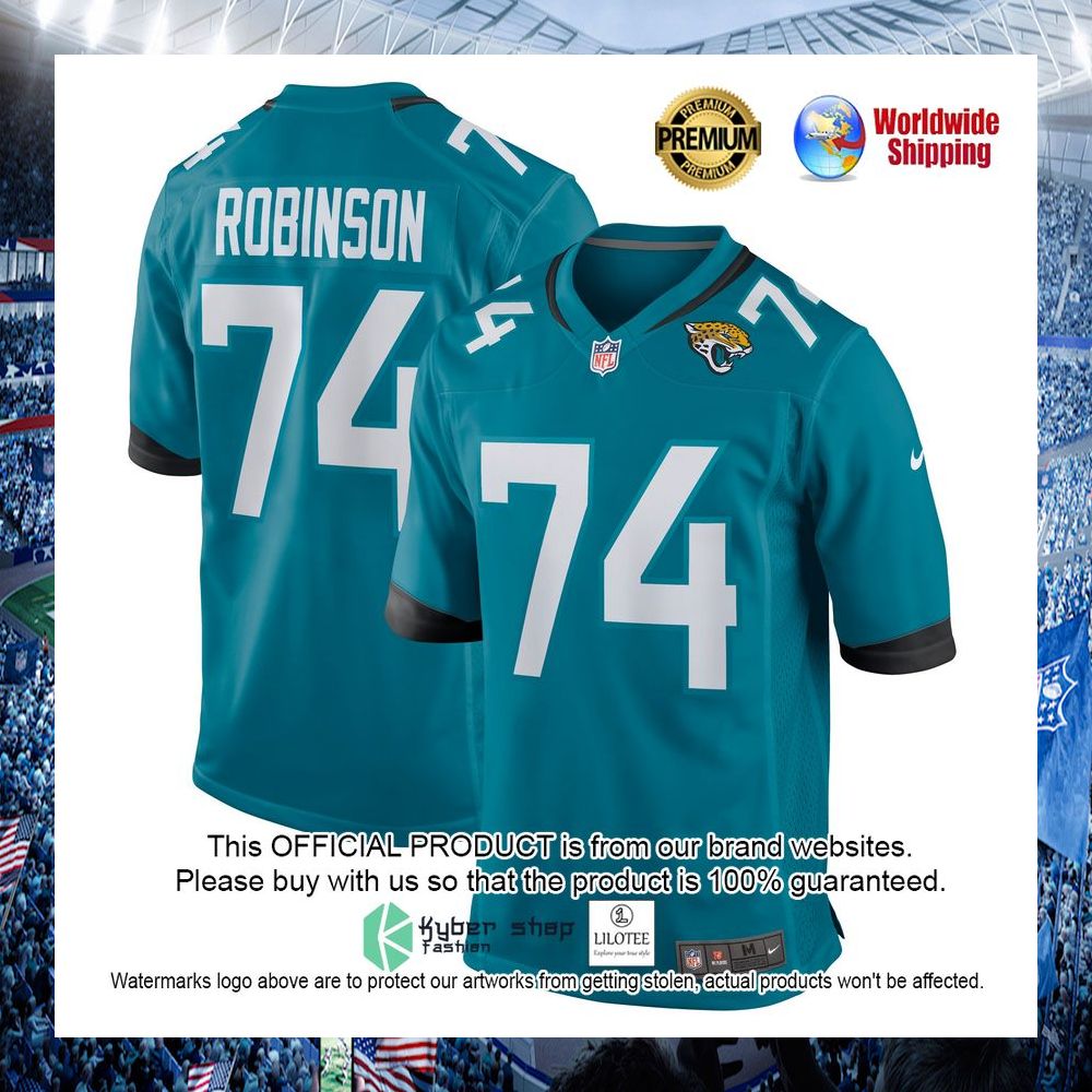 cam robinson jacksonville jaguars nike teal football jersey 1 490