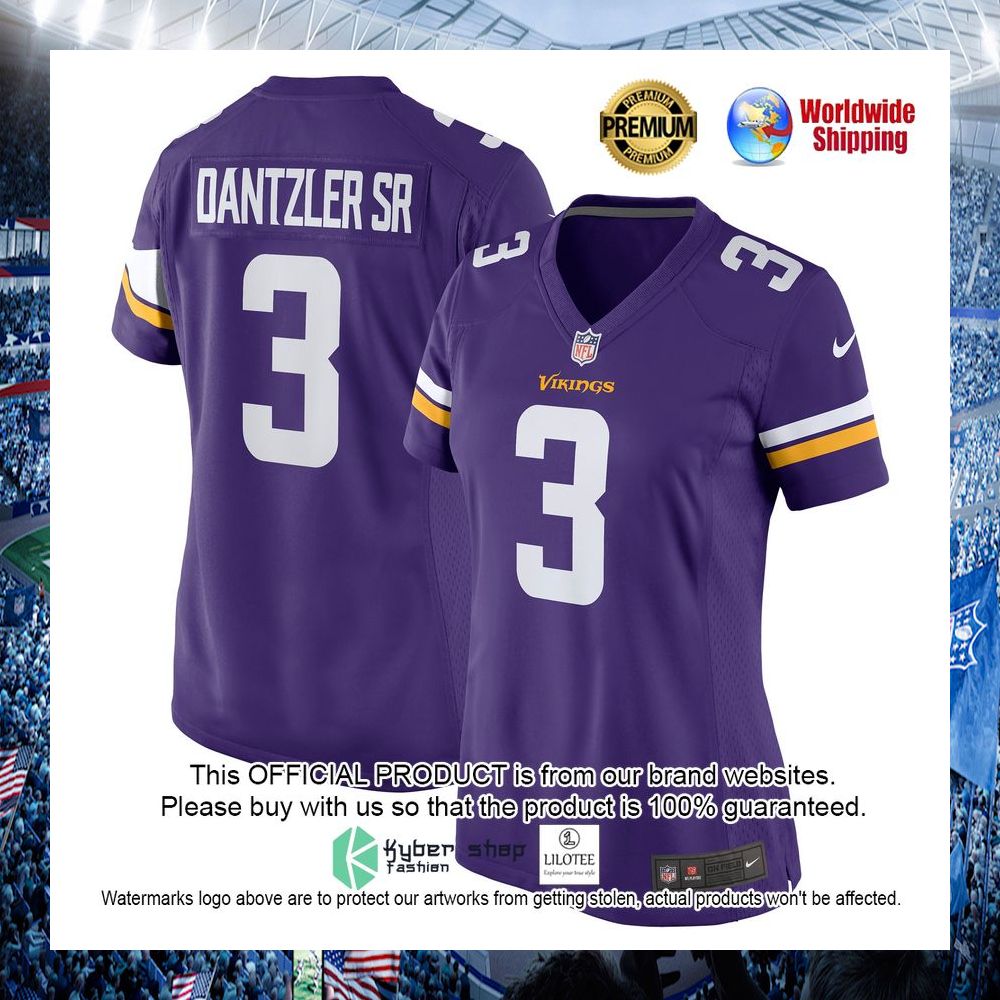 cameron dantzler minnesota vikings nike womens purple football jersey 1 726