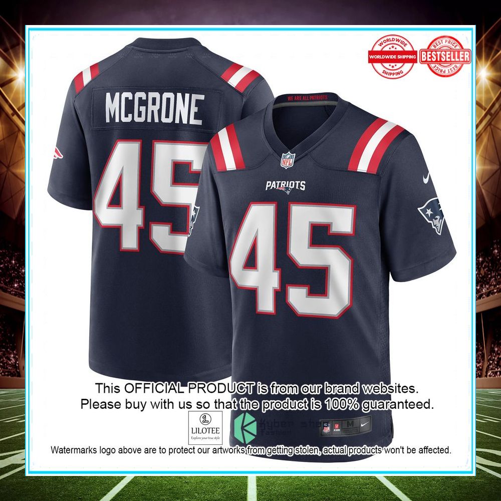 cameron mcgrone new england patriots nike game navy football jersey 1 587