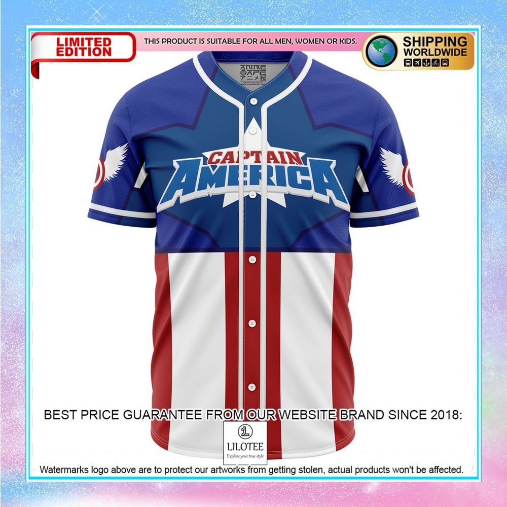 captain america baseball jersey 1 157