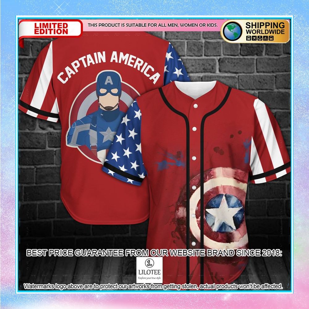 captain america baseball jersey 1 647