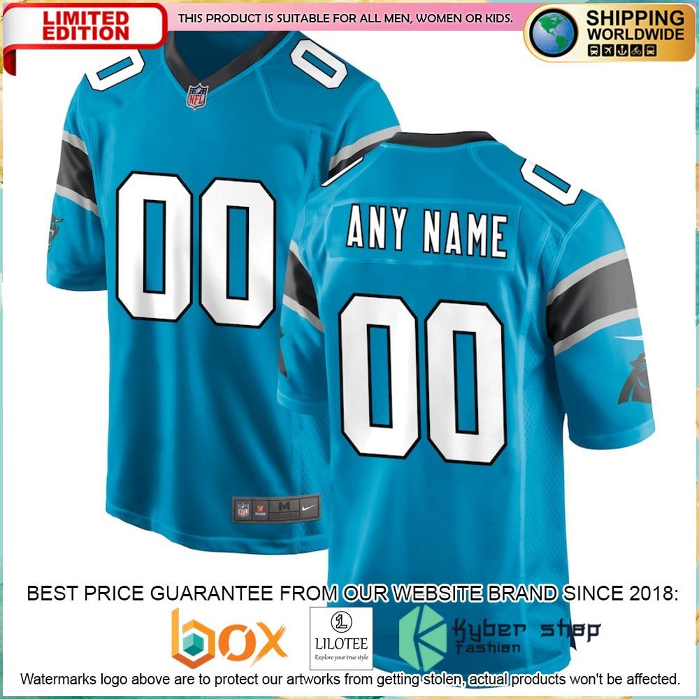 carolina panthers nike alternate custom blue football jersey 1 284
