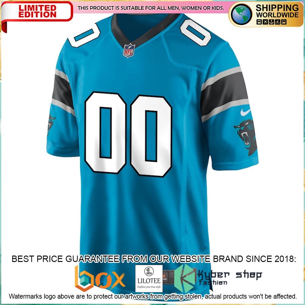carolina panthers nike alternate custom blue football jersey 2 296