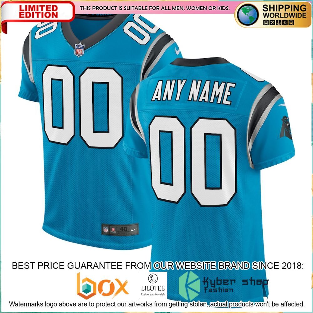 carolina panthers nike classic elite custom blue football jersey 1 289