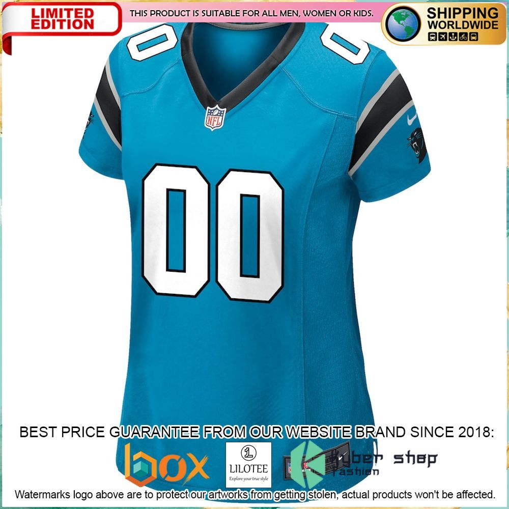 carolina panthers nike womens alternate custom blue football jersey 2 689
