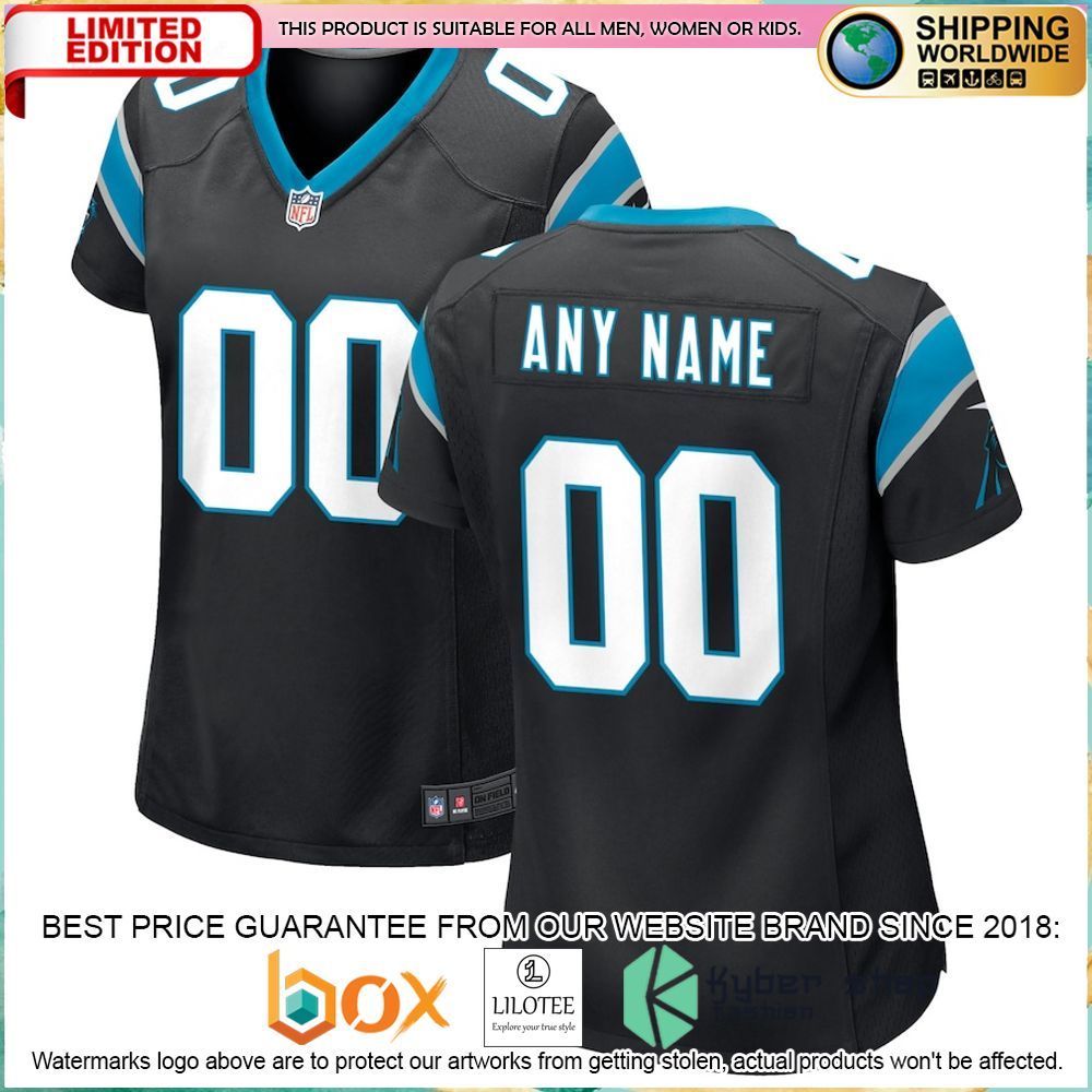 carolina panthers nike womens custom black football jersey 1 25