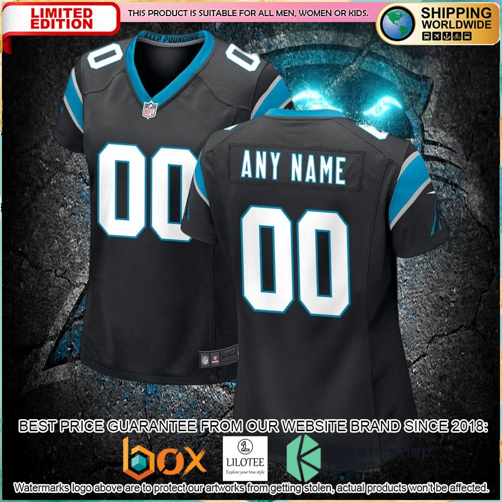 carolina panthers nike womens custom black football jersey 1 633
