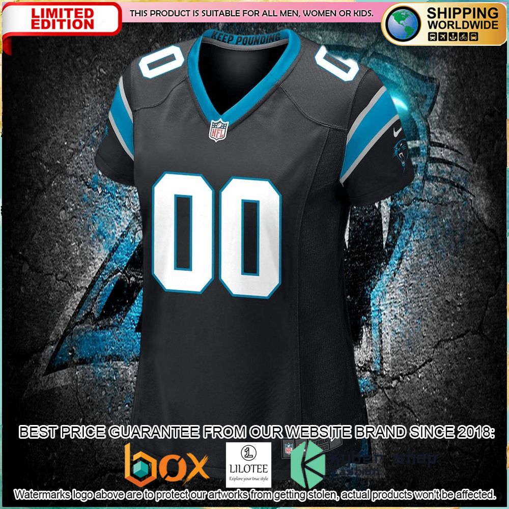carolina panthers nike womens custom black football jersey 2 431