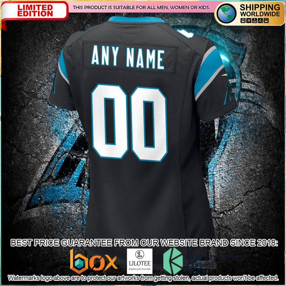 carolina panthers nike womens custom black football jersey 3 615