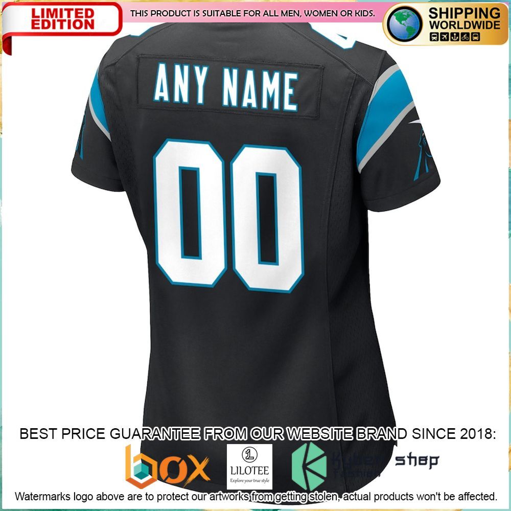 carolina panthers nike womens custom black football jersey 3 740