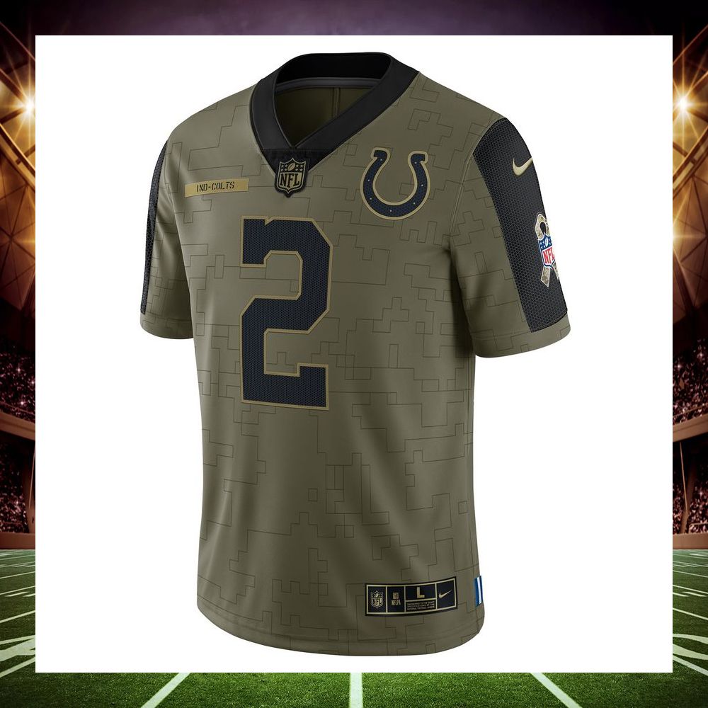 carson wentz indianapolis colts 2021 salute to service limited olive football jersey 2 116