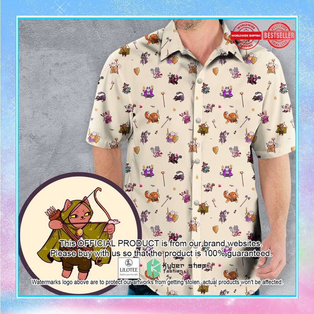 cats in dungeons and dragons pattern hawaiian shirt 1 997