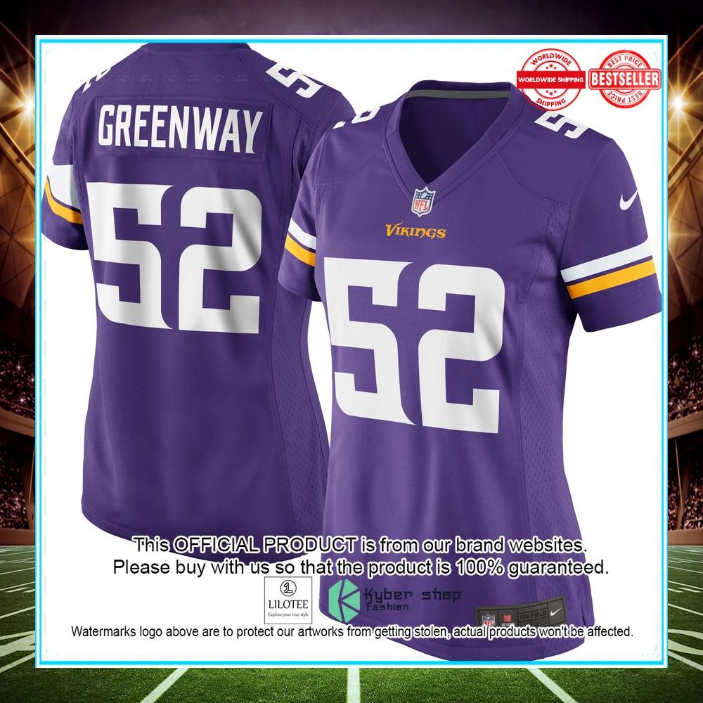 chad greenway minnesota vikings purple football jersey 1 542