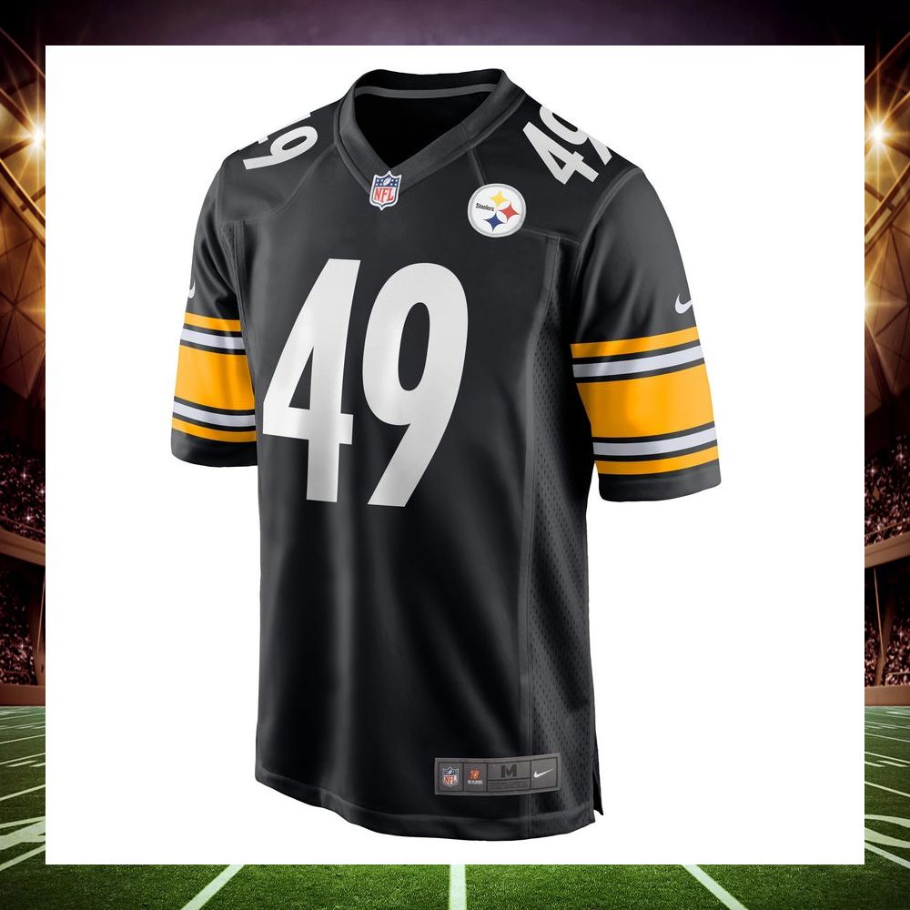chapelle russell pittsburgh steelers black football jersey 2 55