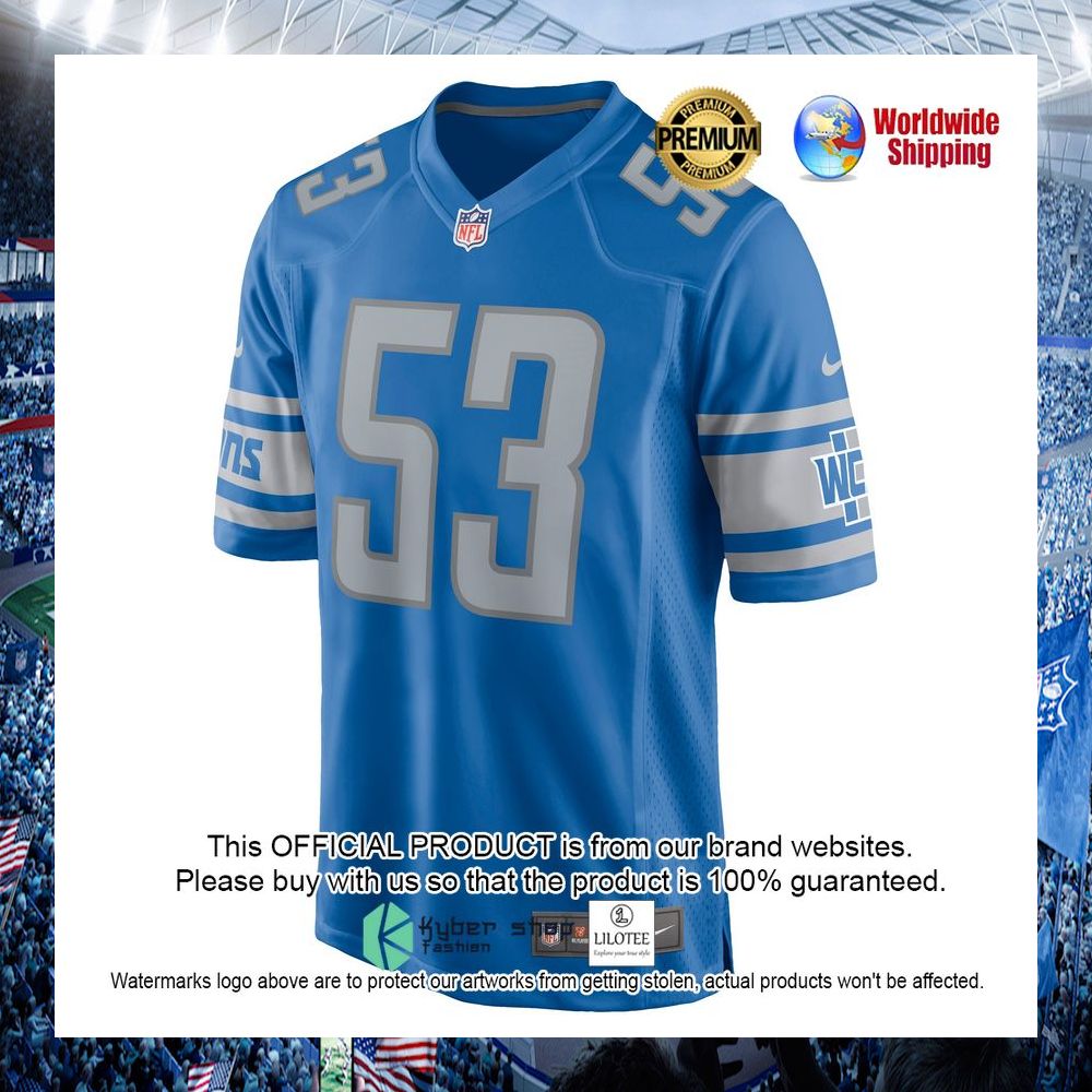 charles harris detroit lions nike blue football jersey 2 764