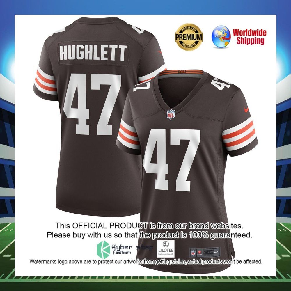 charley hughlett cleveland browns nike womens game brown football jersey 1 39