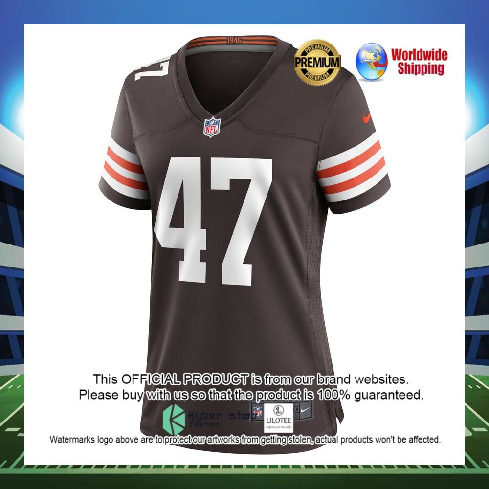 charley hughlett cleveland browns nike womens game brown football jersey 2 259