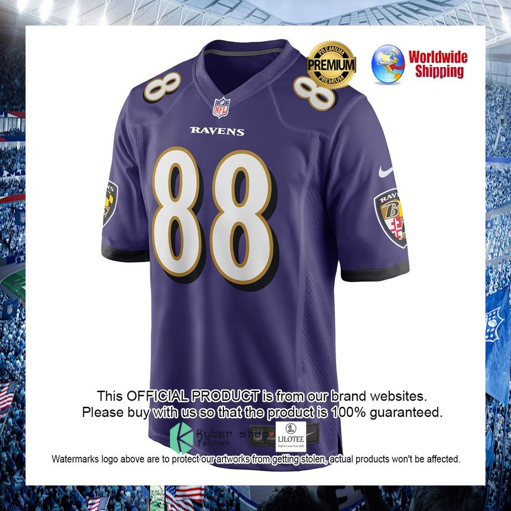 charlie kolar baltimore ravens nike purple football jersey 2 63